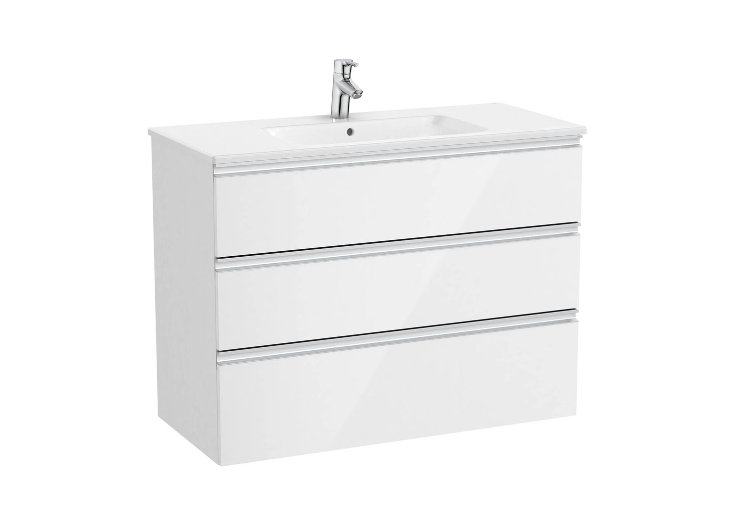 The Gap Vanity Unit 3 Drawer 1000mm Central