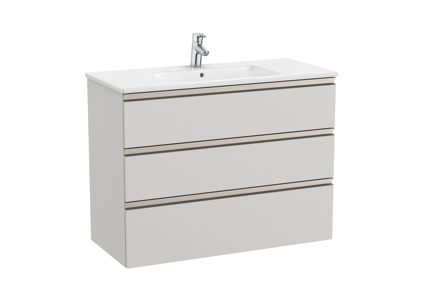 The Gap Vanity Unit 3 Drawer 1000mm Central