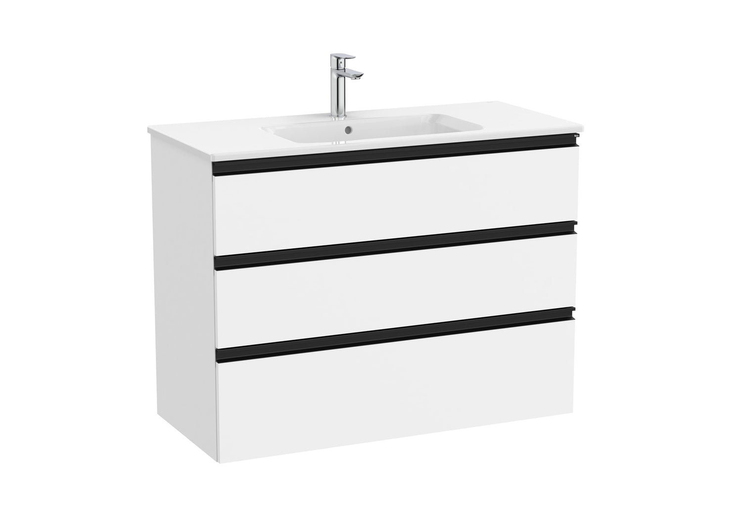 The Gap Vanity Unit 3 Drawer 1000mm Central