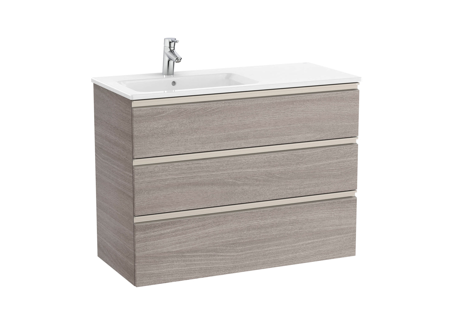 The Gap Vanity Unit 3 Drawer Left-Hand 1000mm