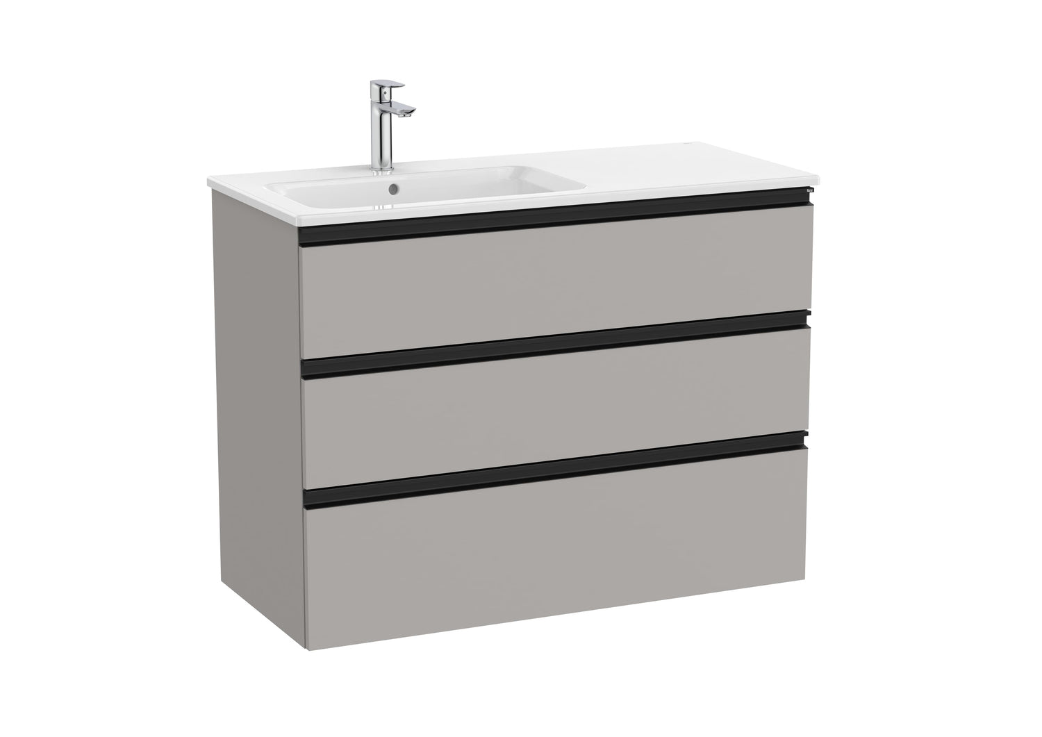 The Gap Vanity Unit 3 Drawer Left-Hand 1000mm