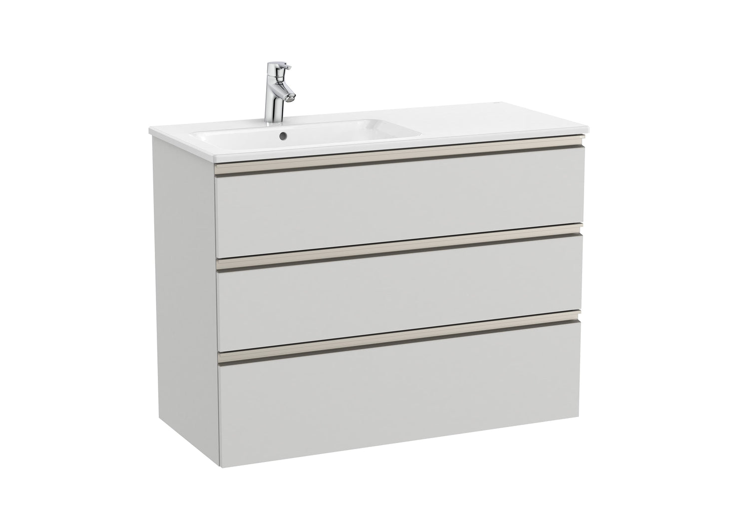 The Gap Vanity Unit 3 Drawer Left-Hand 1000mm