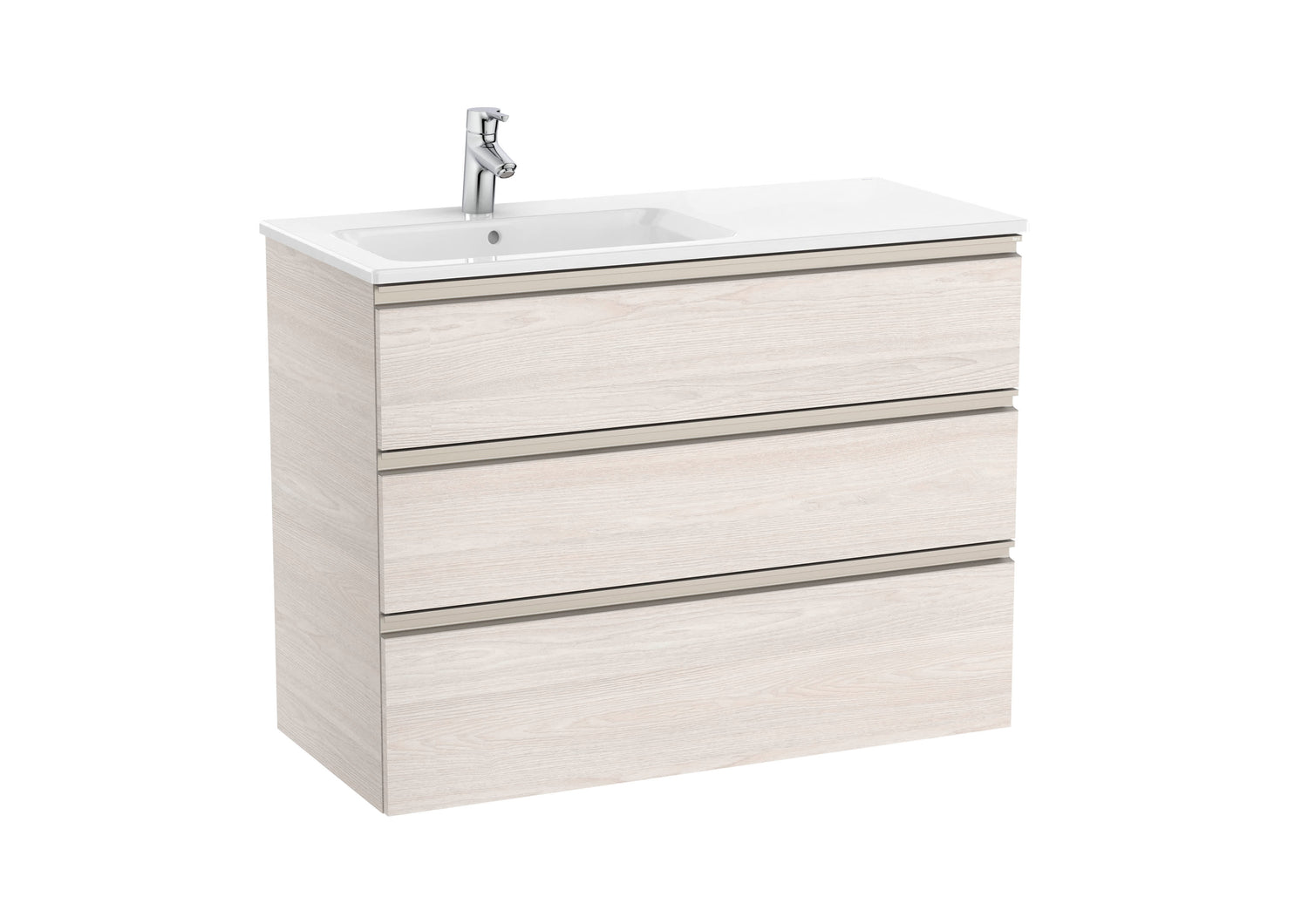 The Gap Vanity Unit 3 Drawer Left-Hand 1000mm