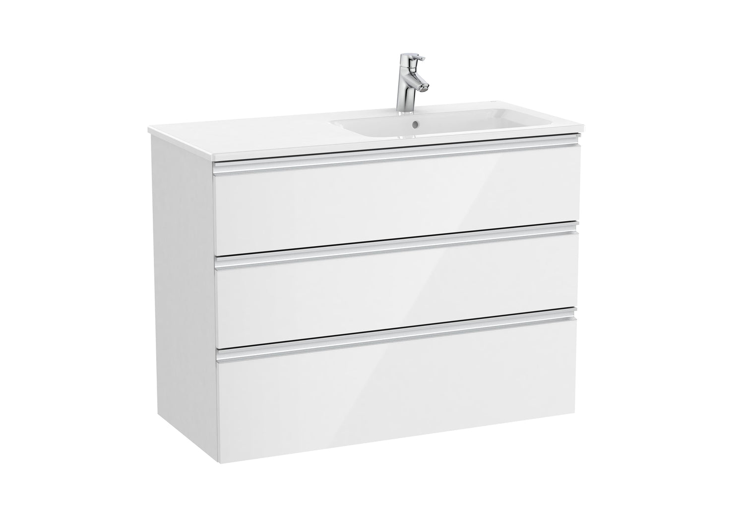 The Gap Vanity Unit 3 Drawer Right-Hand 1000mm