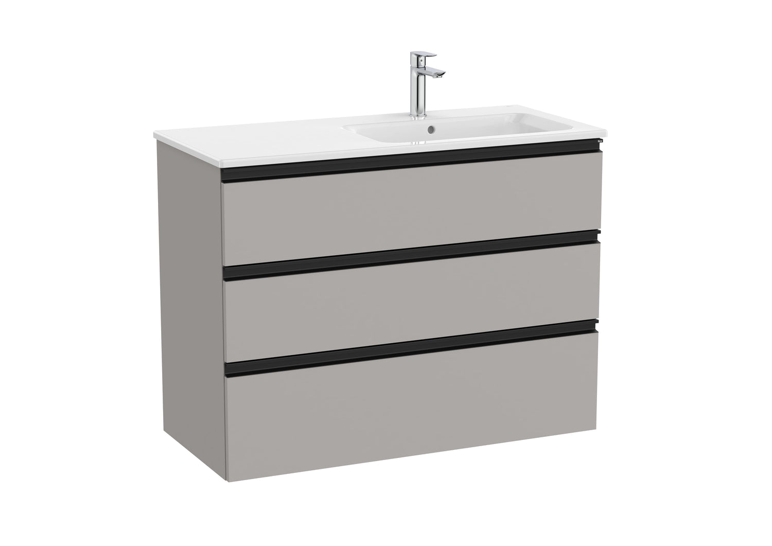 The Gap Vanity Unit 3 Drawer Right-Hand 1000mm