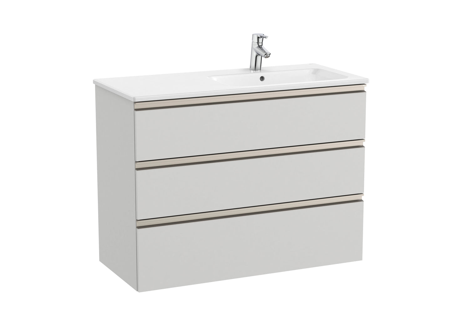 The Gap Vanity Unit 3 Drawer Right-Hand 1000mm