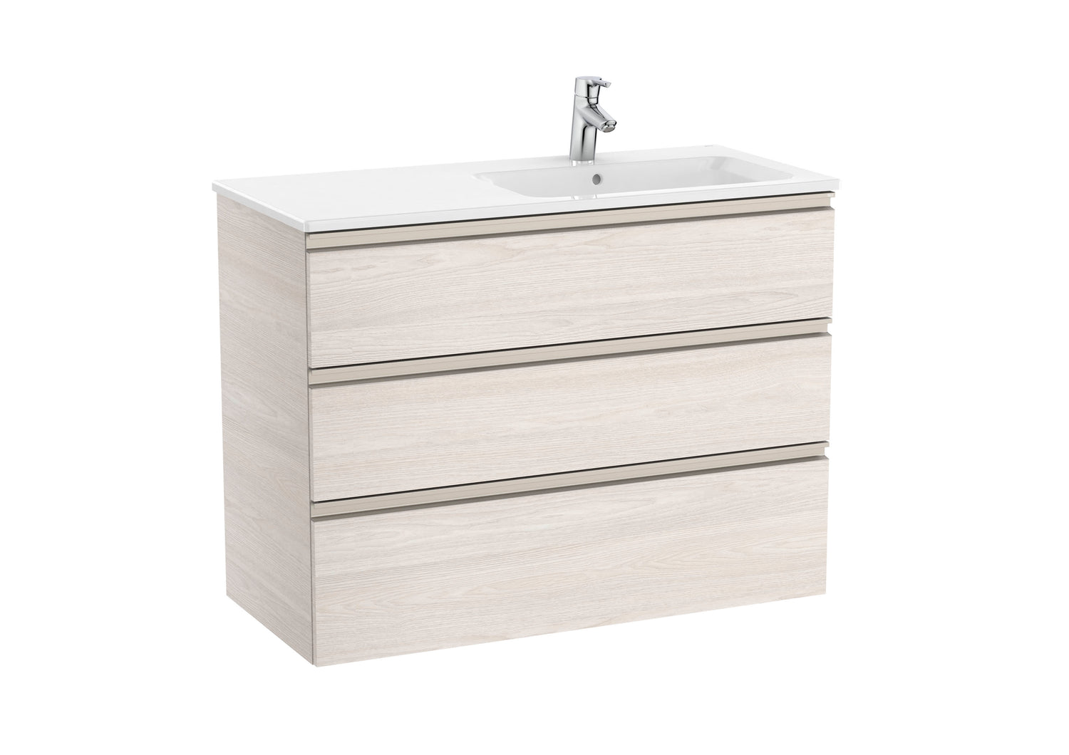 The Gap Vanity Unit 3 Drawer Right-Hand 1000mm