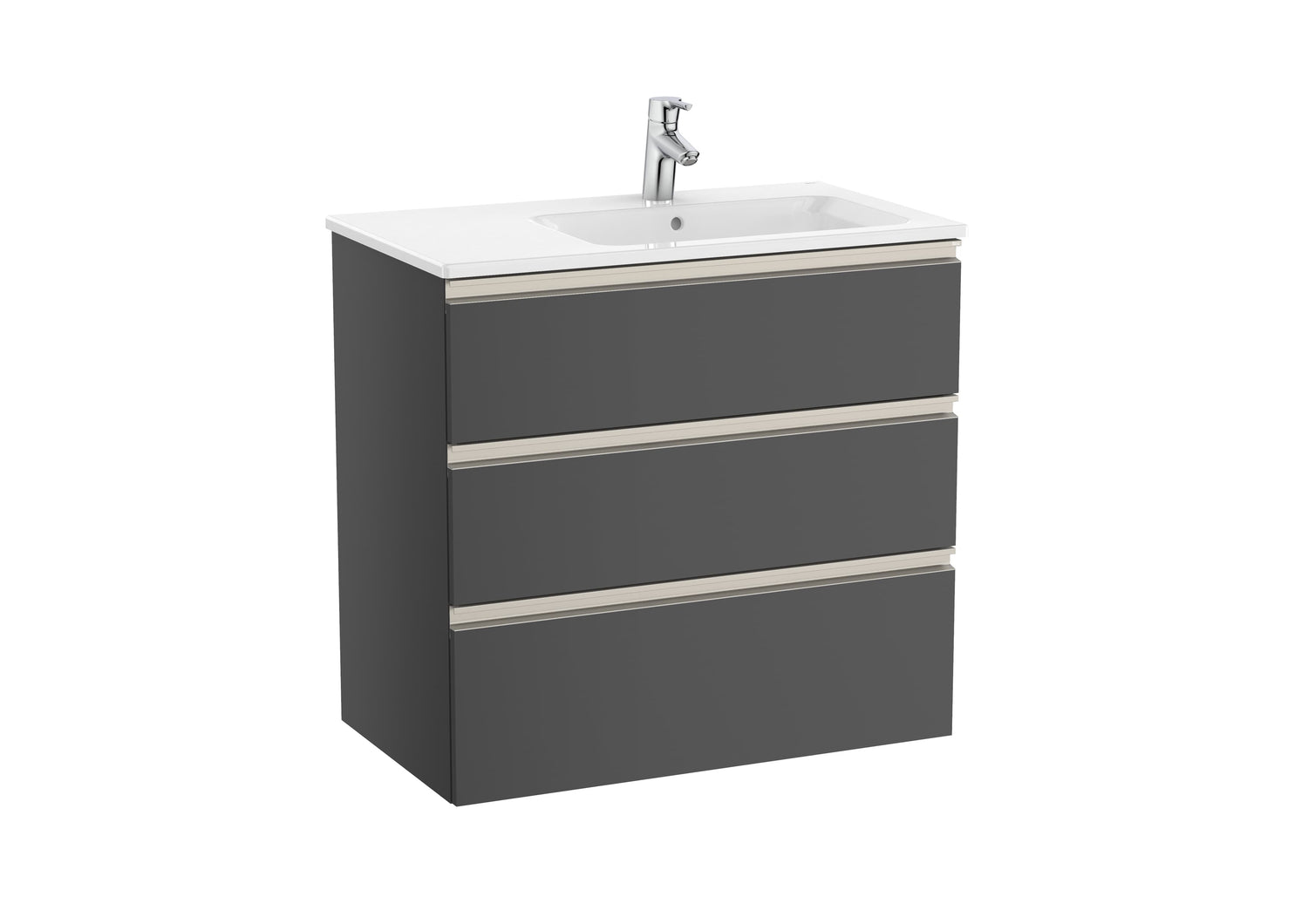 The Gap Vanity Unit 3 Drawer Right-Hand 800mm