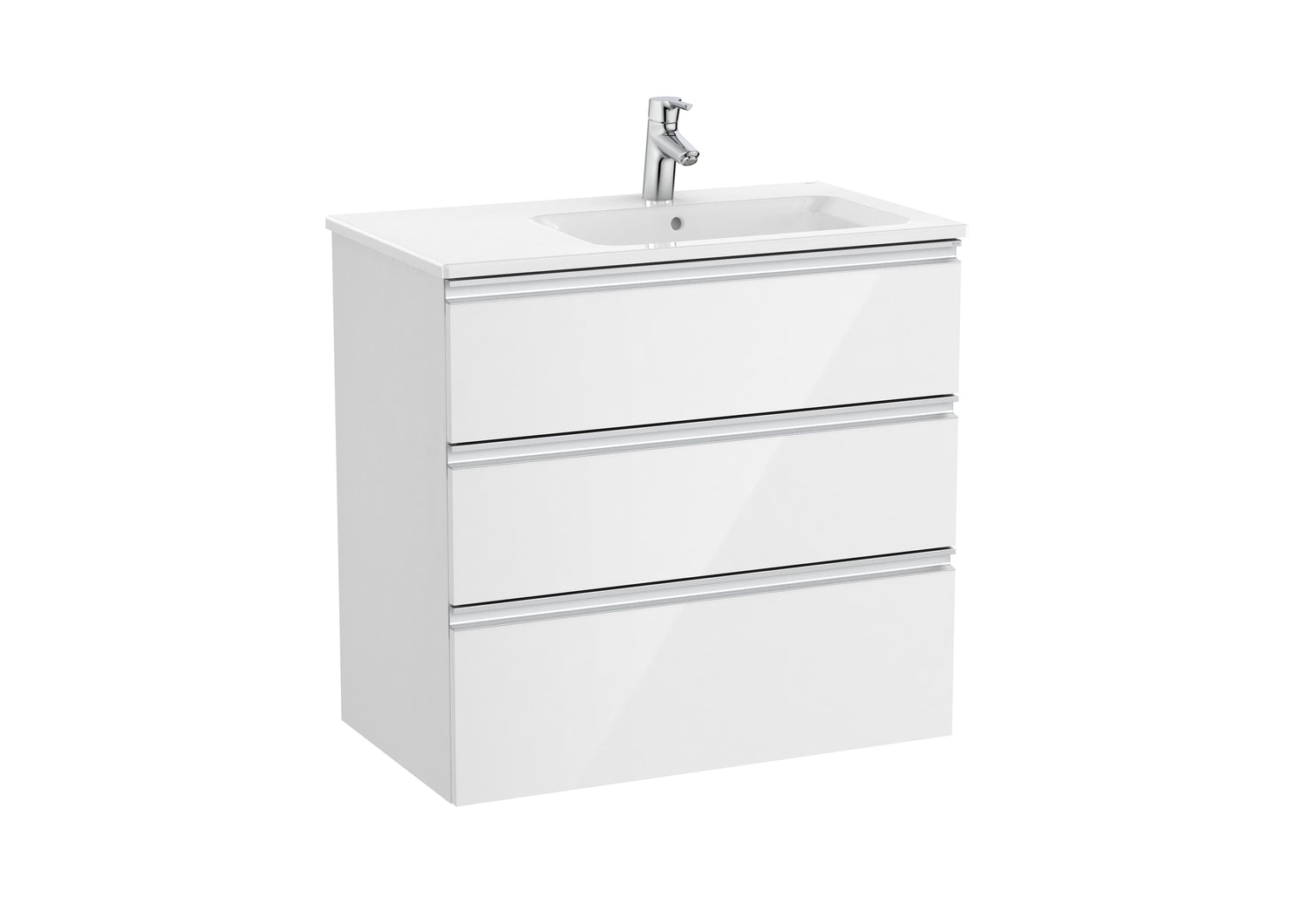 The Gap Vanity Unit 3 Drawer Right-Hand 800mm
