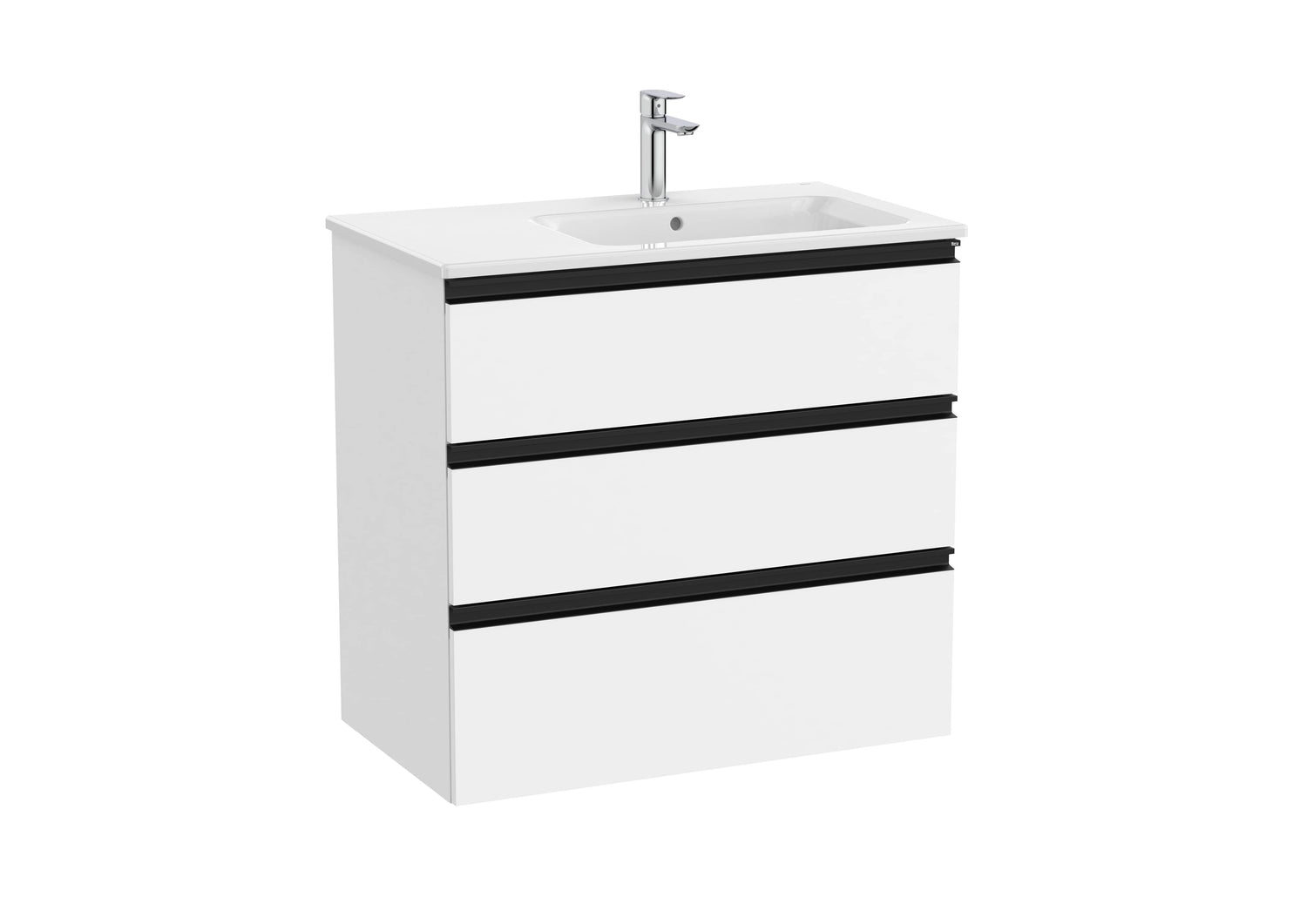 The Gap Vanity Unit 3 Drawer Right-Hand 800mm