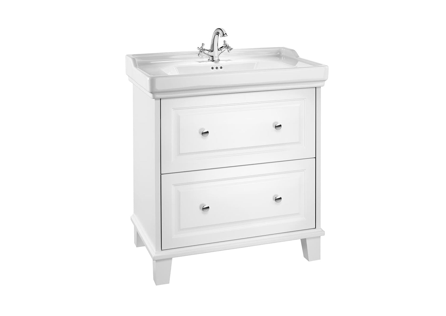 Carmen Vanity 800mm Base Unit with 2 Soft-Close Drawers