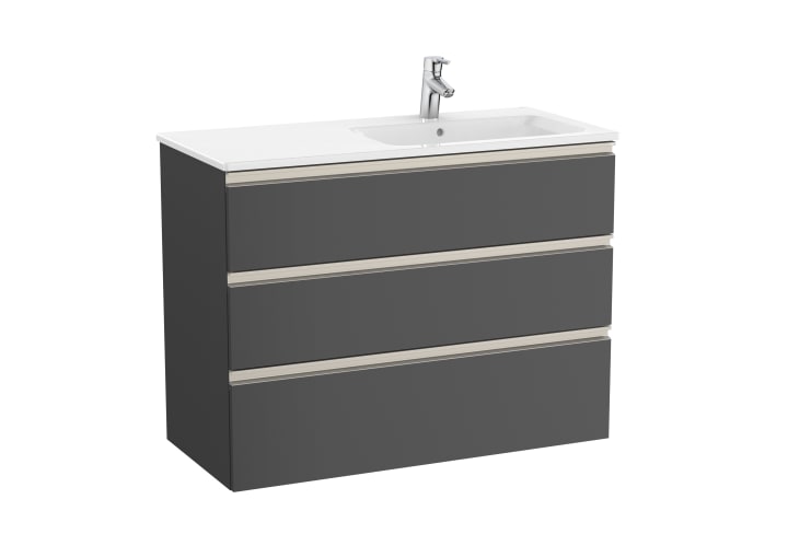The Gap Unik (Basin & Vanity Unit) 3 Drawer Right-Hand 1000mm