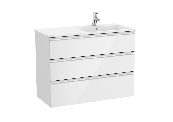 The Gap Unik (Basin & Vanity Unit) 3 Drawer Right-Hand 1000mm