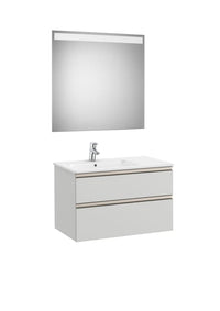 The Gap Pack (Vanity Unit, Basin & Eidos Mirror) 2 Drawer Left-Hand 800mm