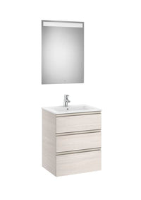 The Gap Pack (Vanity Unit, Basin & Eidos Mirror) 3 Drawer 600mm