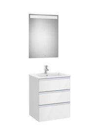 The Gap Pack (Vanity Unit, Basin & Eidos Mirror) 3 Drawer 600mm