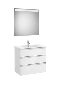 The Gap Pack (Vanity Unit, Basin & Eidos Mirror) 3 Drawer 800mm