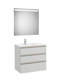 The Gap Pack (Vanity Unit, Basin & Eidos Mirror) 3 Drawer Left-Hand 800mm