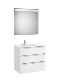 The Gap Pack (Vanity Unit, Basin & Eidos Mirror) 3 Drawer Left-Hand 800mm