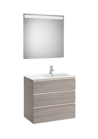 The Gap Pack (Vanity Unit, Basin & Eidos Mirror) 3 Drawer Right-Hand 800mm