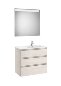 The Gap Pack (Vanity Unit, Basin & Eidos Mirror) 3 Drawer Right-Hand 800mm