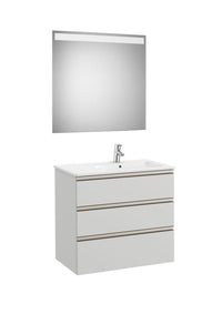 The Gap Pack (Vanity Unit, Basin & Eidos Mirror) 3 Drawer Right-Hand 800mm