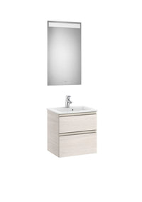 The Gap Pack (Vanity Unit, Basin & Eidos Mirror) Compact 2 Drawer 500mm