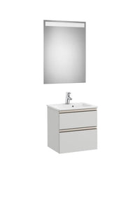 The Gap Pack (Vanity Unit, Basin & Eidos Mirror) Compact 2 Drawer 500mm