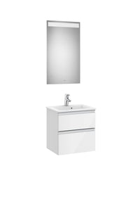 The Gap Pack (Vanity Unit, Basin & Eidos Mirror) Compact 2 Drawer 500mm