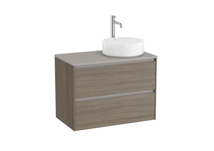 Ona Pack Vanity Unit 2 Drawer 800mm Right-Hand + Countertop 800mm