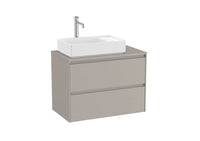 Ona Pack Vanity Unit 2 Drawer 800mm Left-Hand + Countertop 800mm