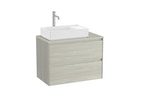 Ona Pack Vanity Unit 2 Drawer 800mm Left-Hand + Countertop 800mm