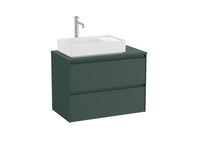 Ona Pack Vanity Unit 2 Drawer 800mm Left-Hand + Countertop 800mm