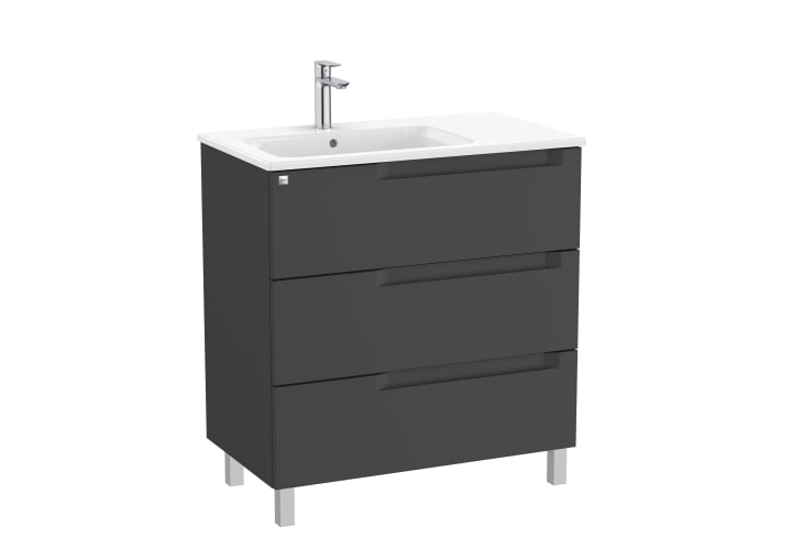 Aleyda Unik (Basin & Vanity Unit) Standard 3 Drawer 800mm Left-Hand