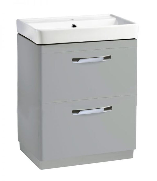 Compass 600 Double Drawer Freestanding Vanity Unit
