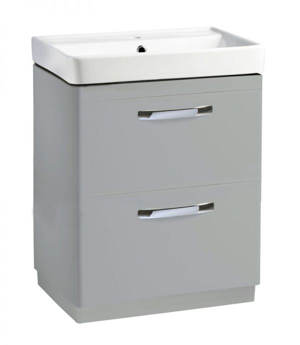 Compass 600 Double Drawer Freestanding Vanity Unit