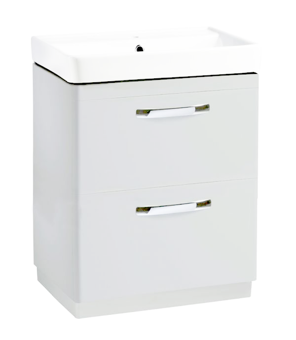 Compass 600 Double Drawer Freestanding Vanity Unit