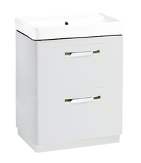 Compass 600 Double Drawer Freestanding Vanity Unit