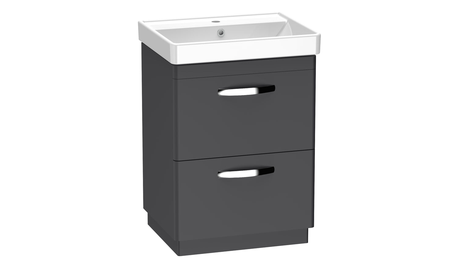 Compass 600 Double Drawer Freestanding Vanity Unit