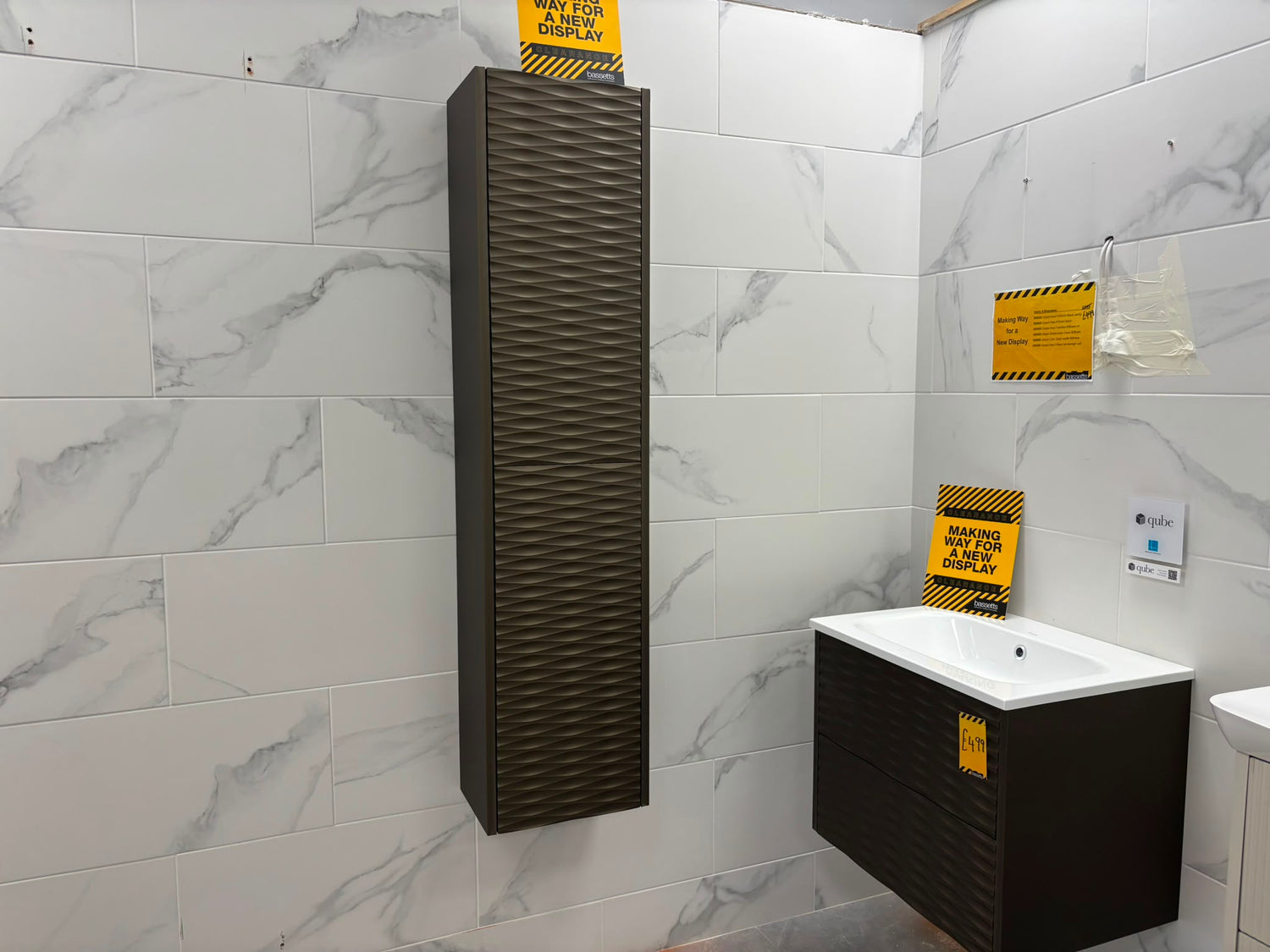 Utopia HeyU Wave Vanity Unit, Basin & Tall Boy Unit