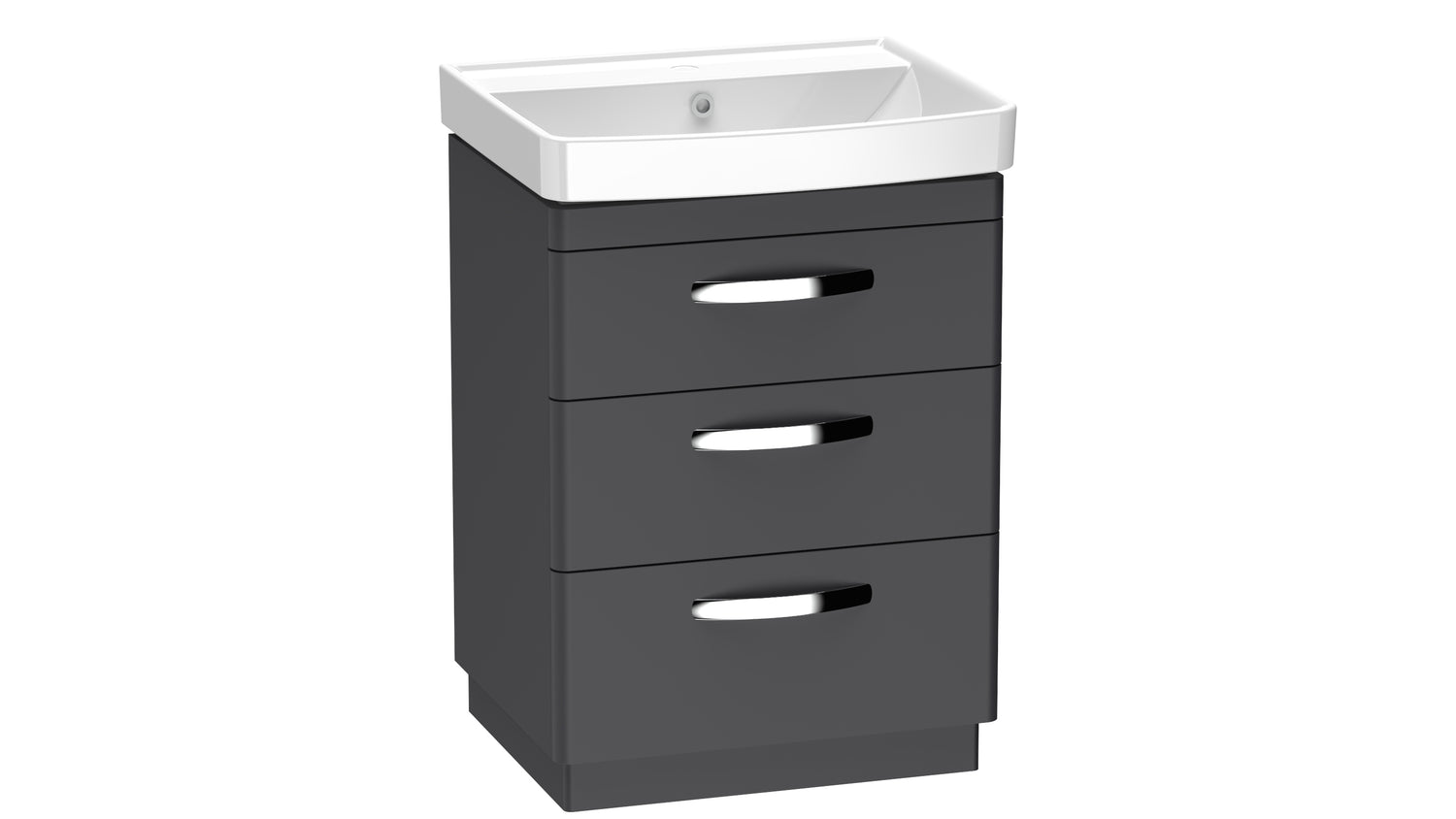 Compass 600 Three Drawer Vanity Unit