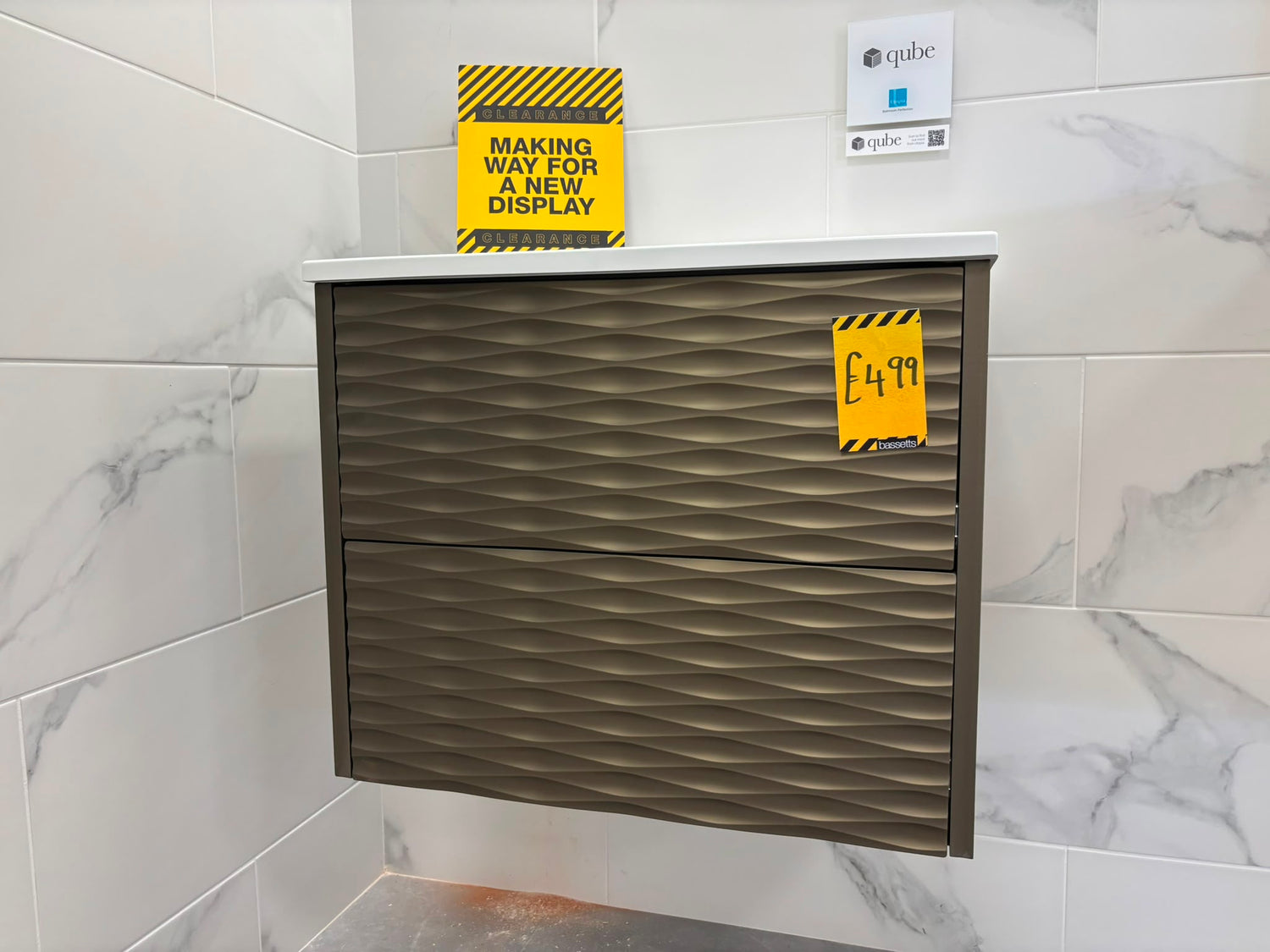Utopia HeyU Wave Vanity Unit, Basin & Tall Boy Unit