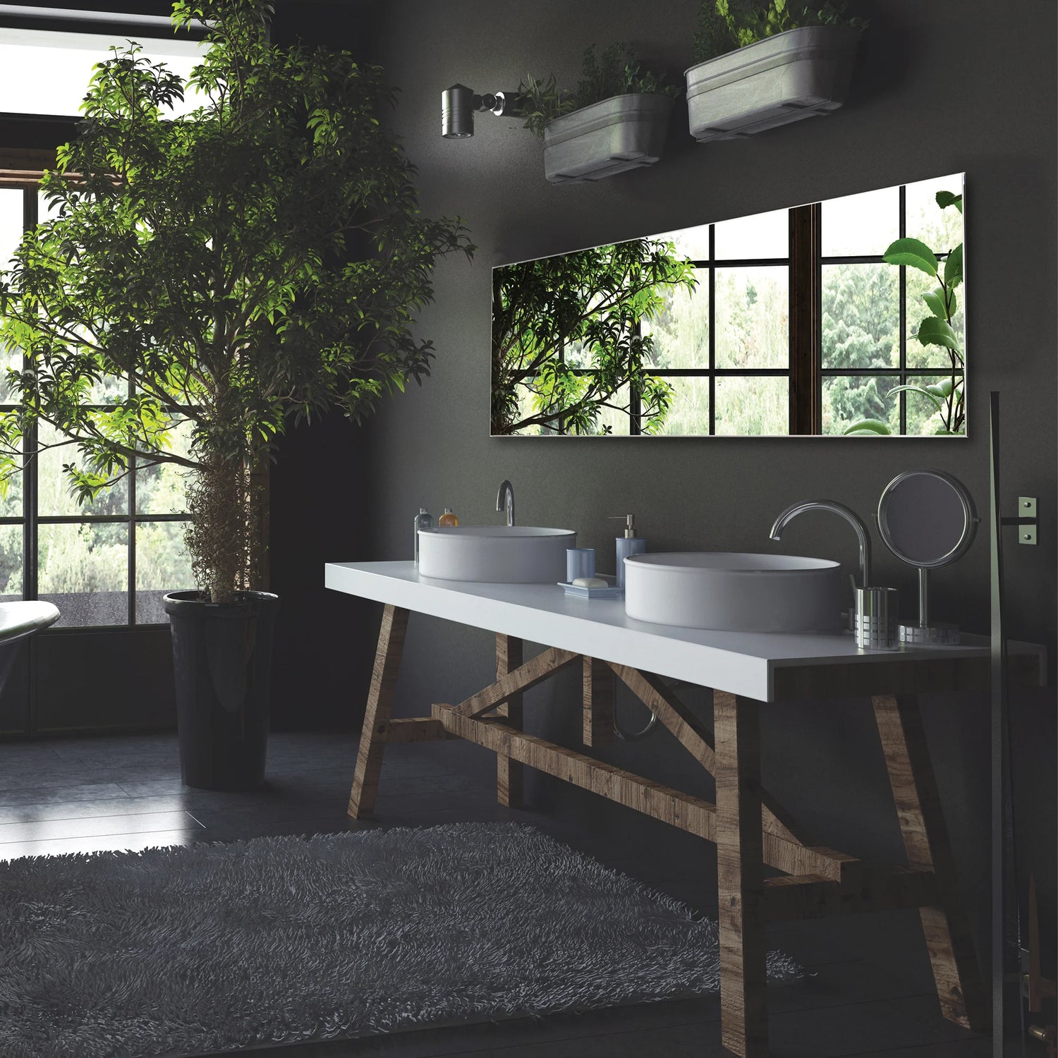 Willow Large Landscape Bevelled Edge Mirror