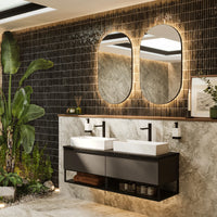 Arcane Illuminated Frame Bathroom Mirror Pill