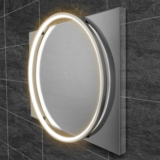 Solas Round Illuminated Bathroom Mirror