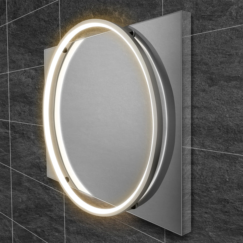 Solas Round Illuminated Bathroom Mirror