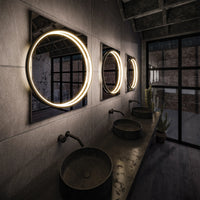 Solas Round Illuminated Bathroom Mirror