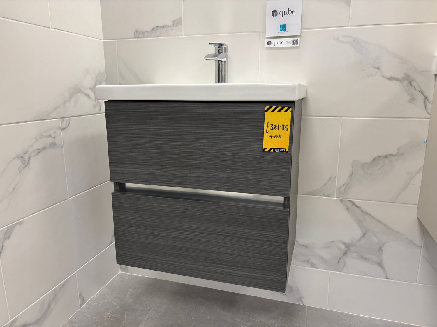 Utopia Qube Vanity Unit, Basin, Tallboy Unit & Tap