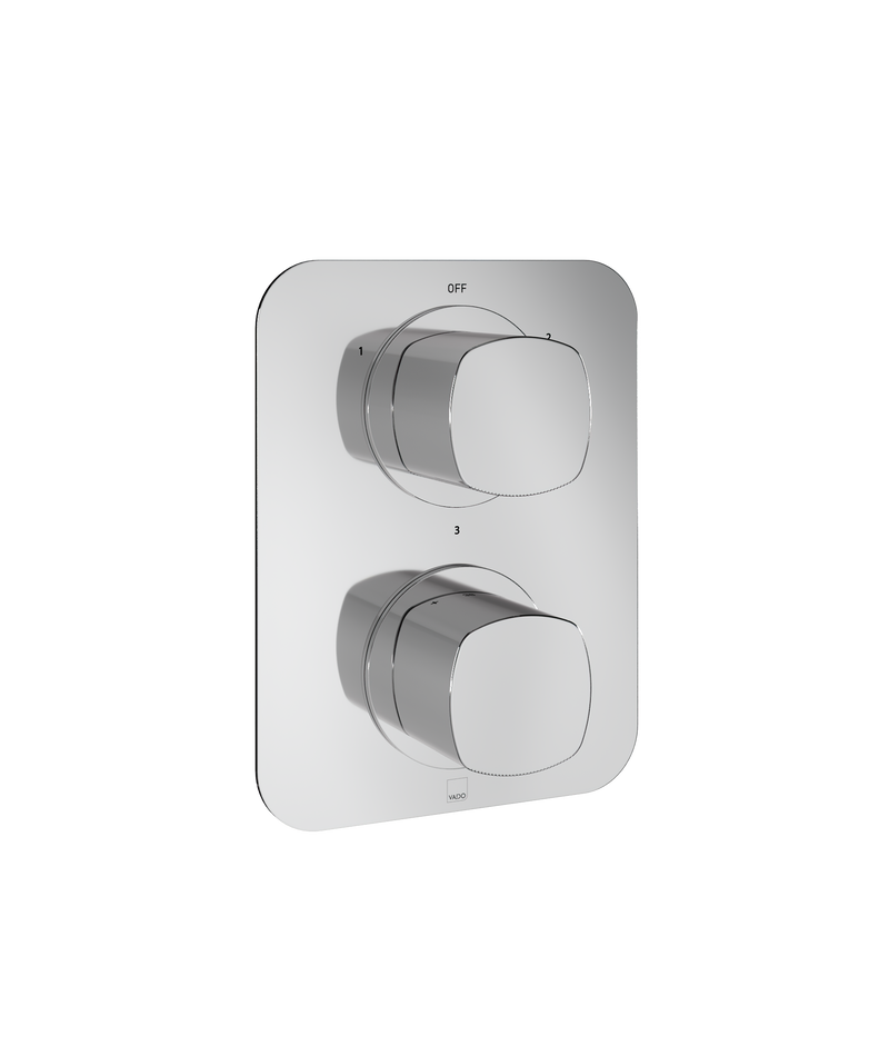 Cameo 3 Outlet 2 Handle Concealed Thermostatic Valve