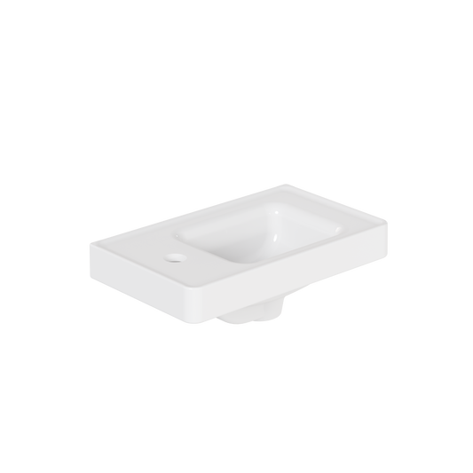 Cameo Ceramic Cloakroom Basin Left Tap Hole 400mm